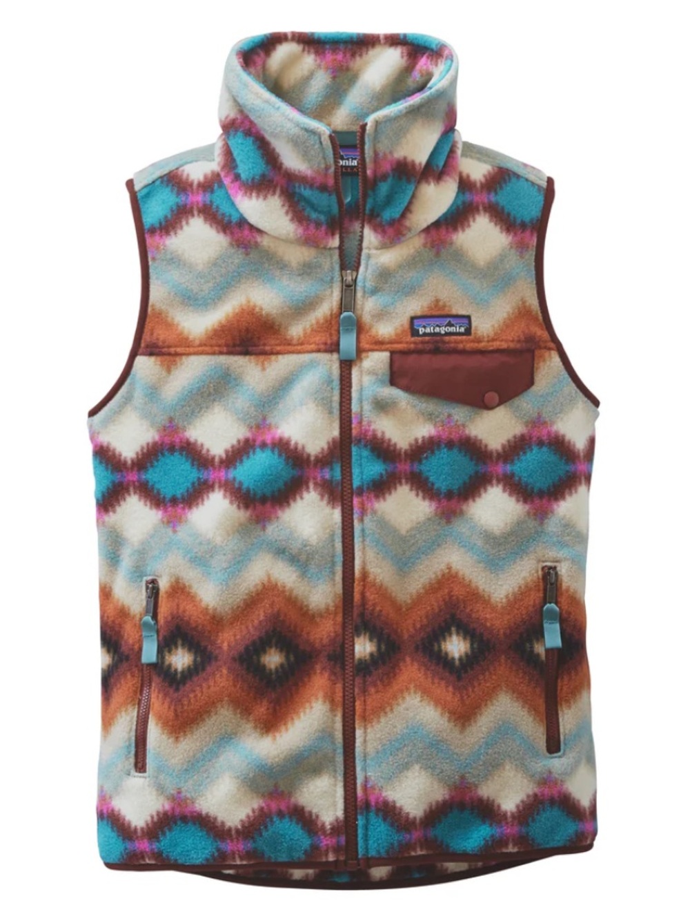 Patagonia Women’s Size Large Snap T Vest Timber Twist: Cinder Red